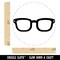 Thick Framed Glasses Geek Hipster Rubber Stamp for Stamping Crafting Planners